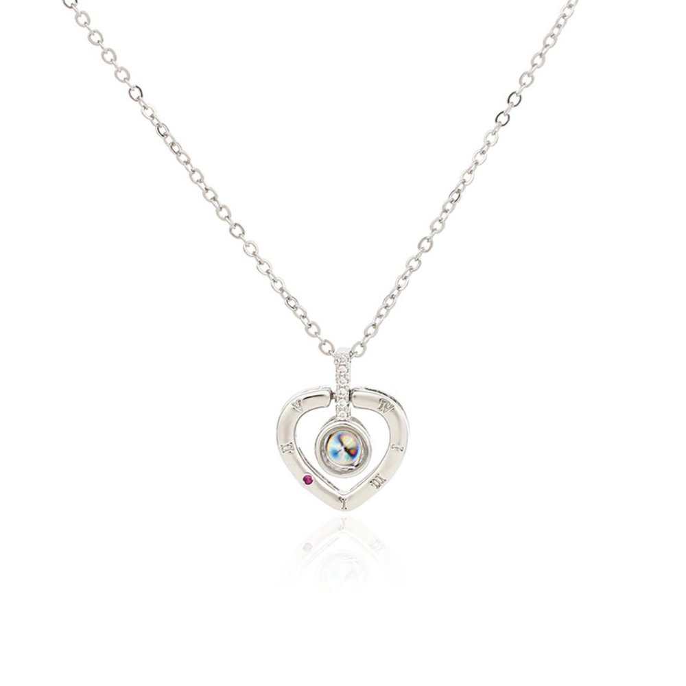 I Love You Necklace Heart Pendant Stone - Picture 7 of 9